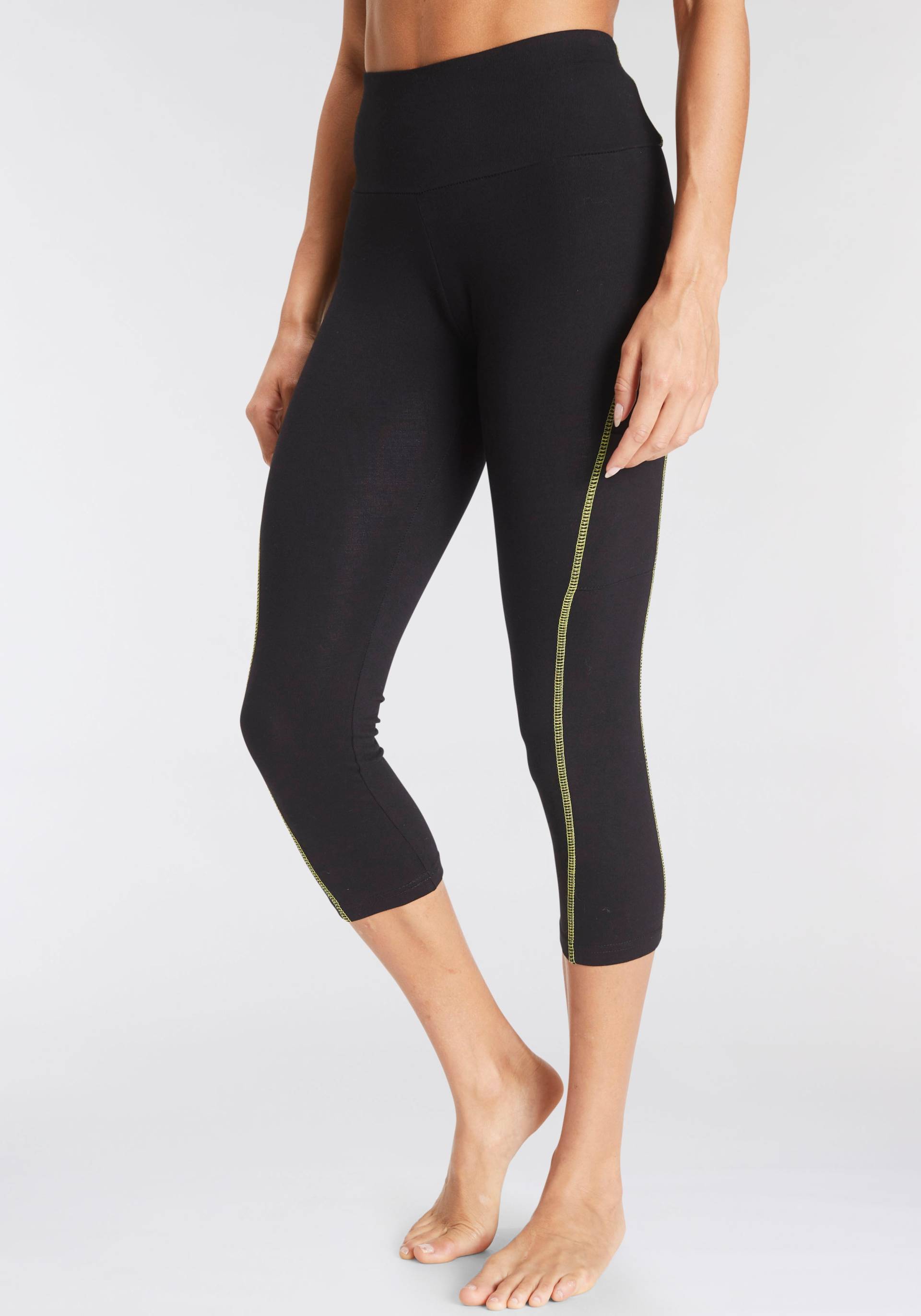 LASCANA ACTIVE Caprileggings »-Sporthose«, mit Kontrastnähten und breitem Bund von LASCANA ACTIVE