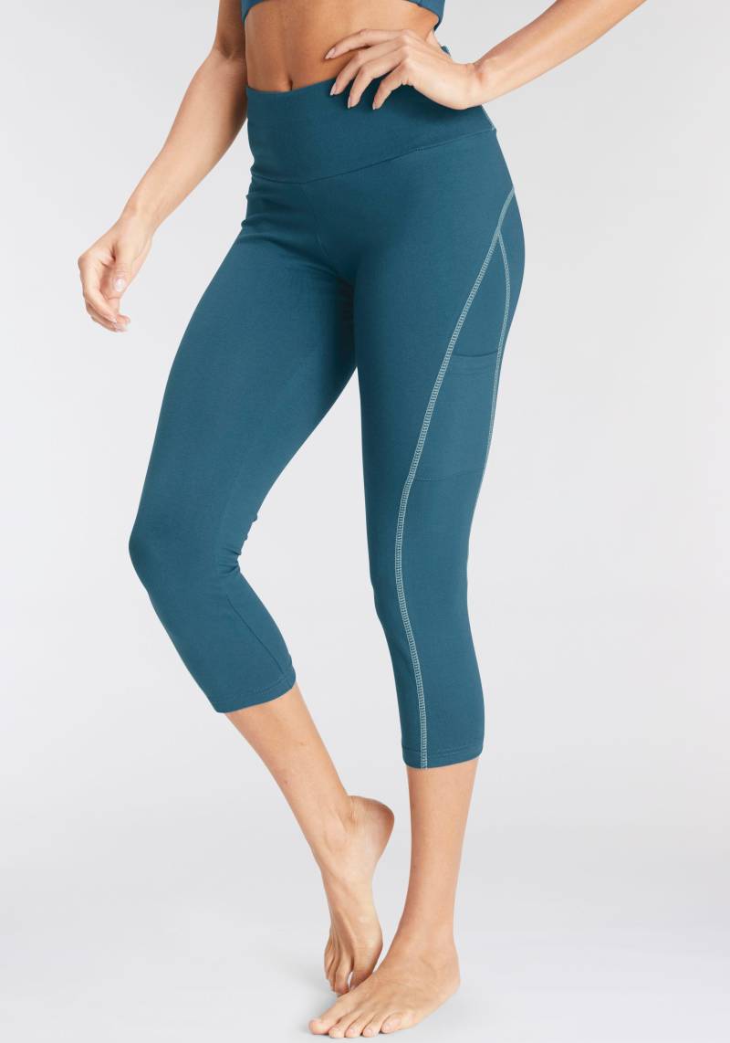 LASCANA ACTIVE Caprileggings »-Sporthose«, mit Kontrastnähten und breitem Bund von LASCANA ACTIVE