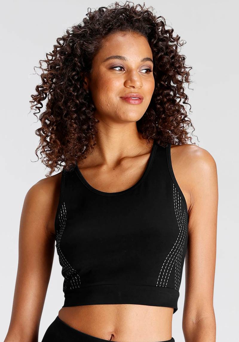 LASCANA ACTIVE Crop-Top, mit reflektierendem Druck von LASCANA ACTIVE