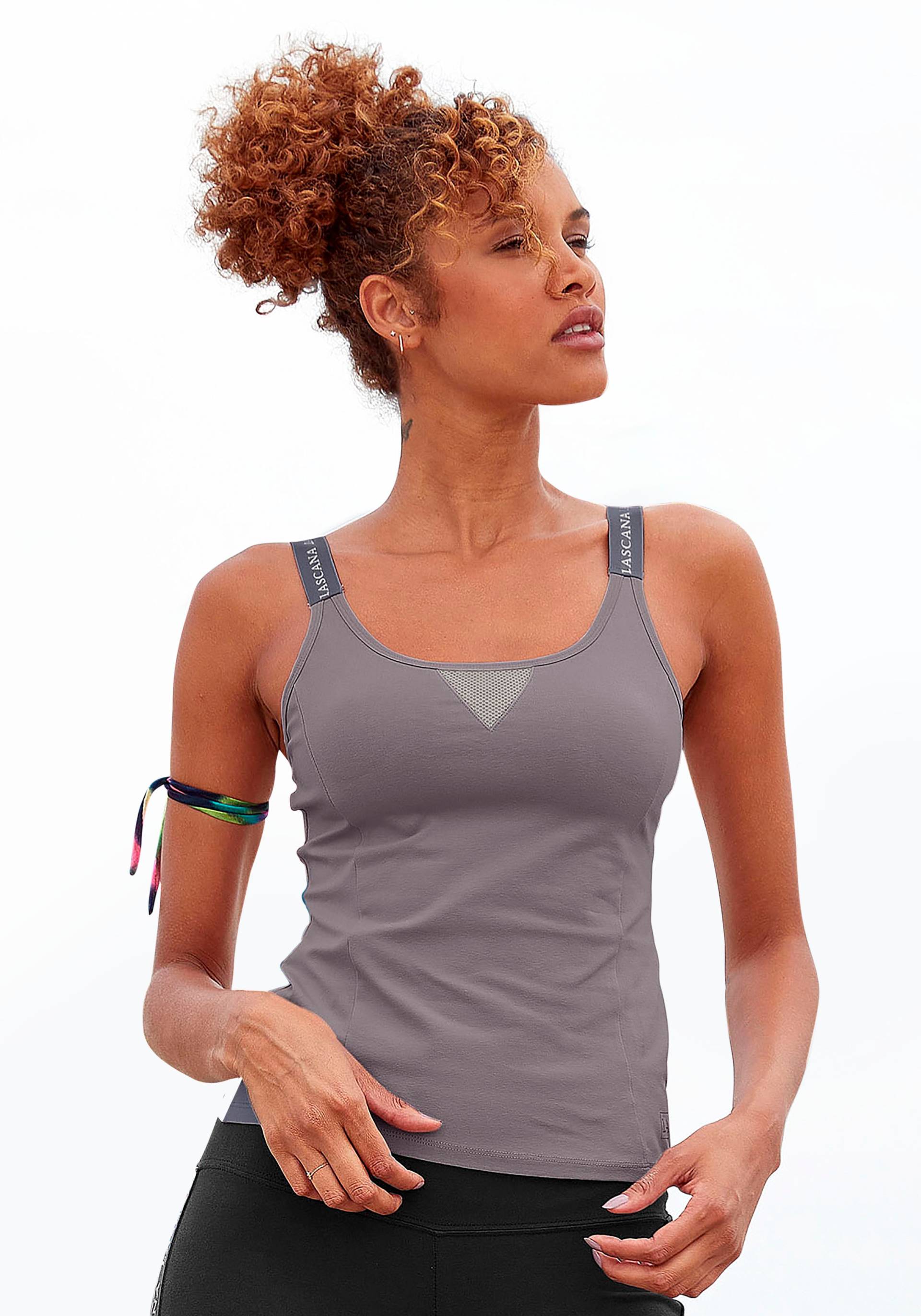 LASCANA ACTIVE Funktionsshirt, mit beschrifteten Trägern und Mesh-Einsatz LASCANA ACTIVE Funktionsshirt, mit beschrifteten Trägern und Mesh-Einsatz von LASCANA ACTIVE