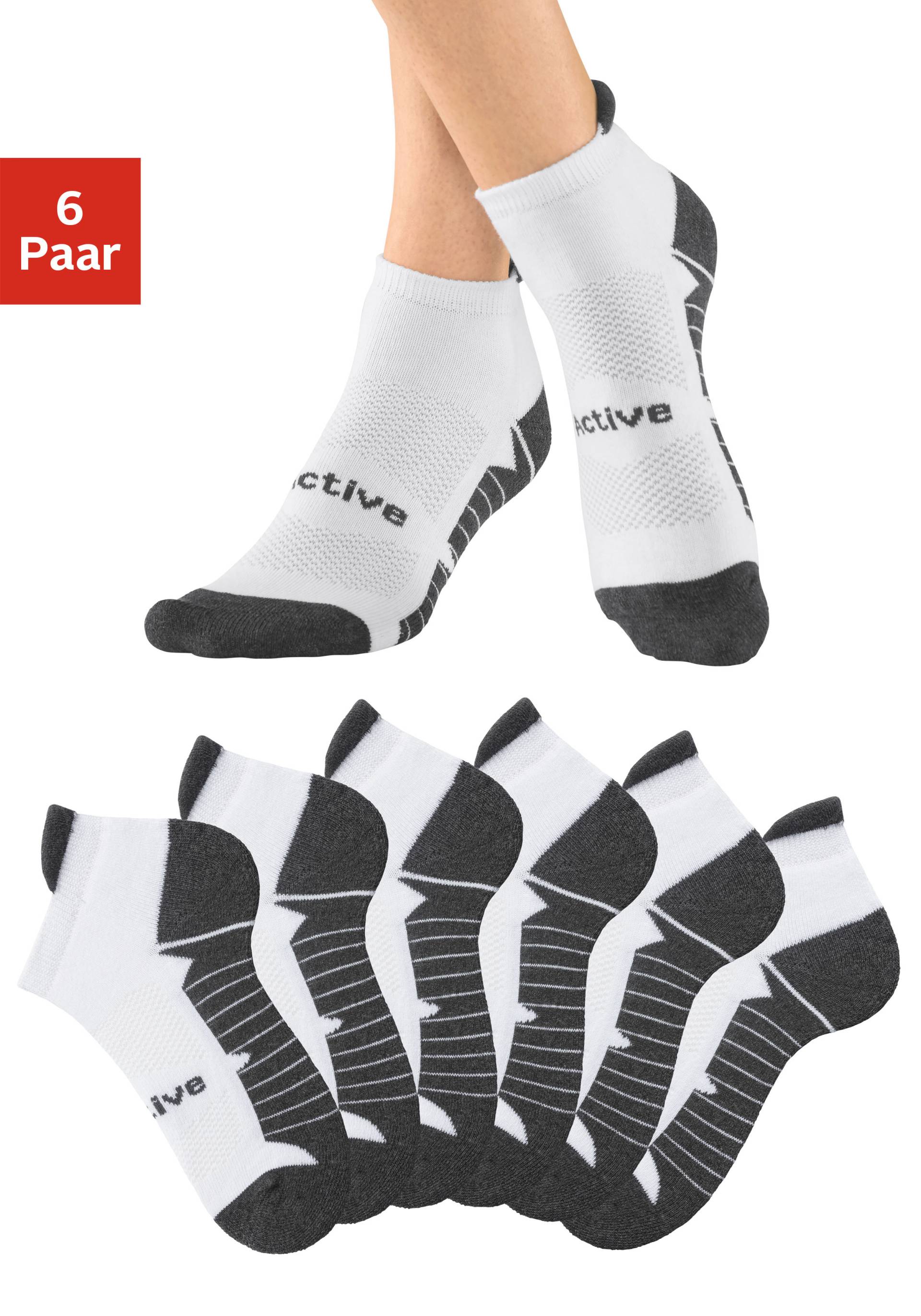 LASCANA ACTIVE Sneakersocken, (Packung, 6 Paar), mit weicher Frotteesohle von LASCANA ACTIVE