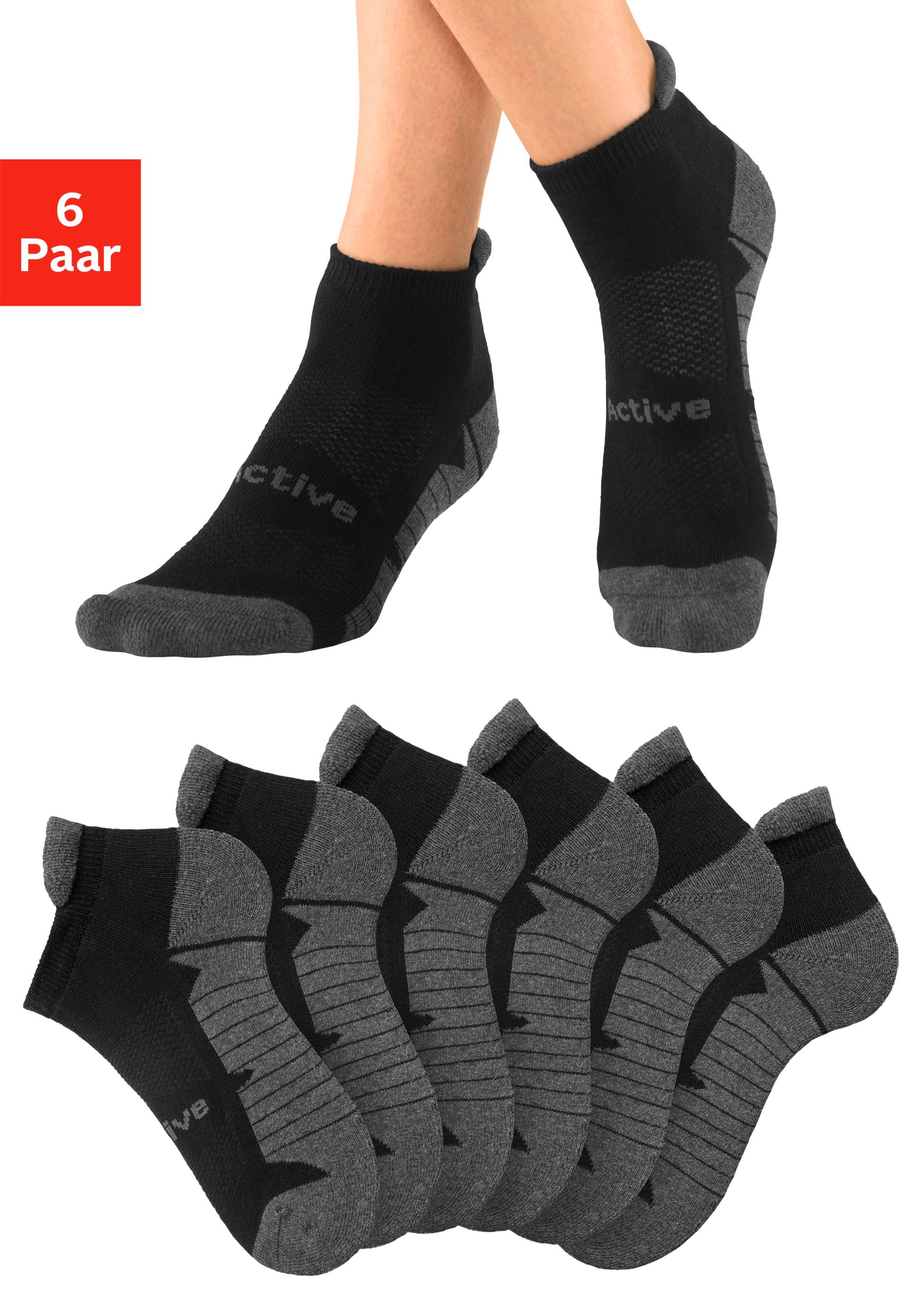 LASCANA ACTIVE Sneakersocken, (Packung, 6 Paar), mit weicher Frotteesohle von LASCANA ACTIVE