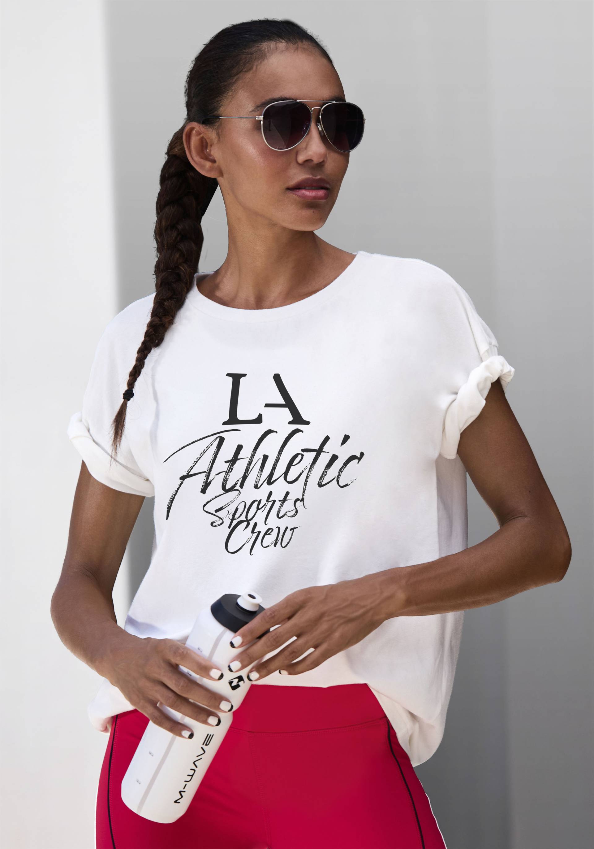 LASCANA ACTIVE T-Shirt, Oversize T-Shirt mit sportlichem Schriftzug von LASCANA ACTIVE