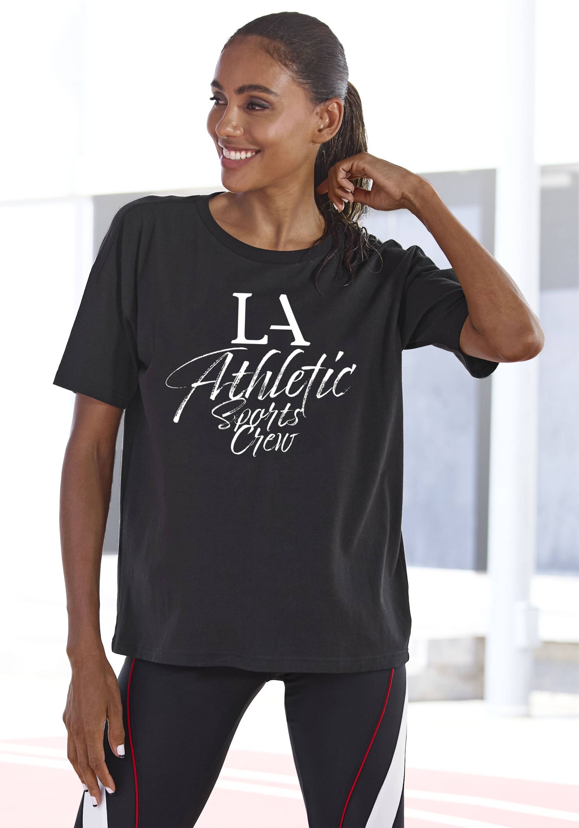LASCANA ACTIVE T-Shirt, im Oversize-Schnitt mit sportlichem Schriftzug LASCANA ACTIVE T-Shirt, im Oversize-Schnitt mit sportlichem Schriftzug von LASCANA ACTIVE