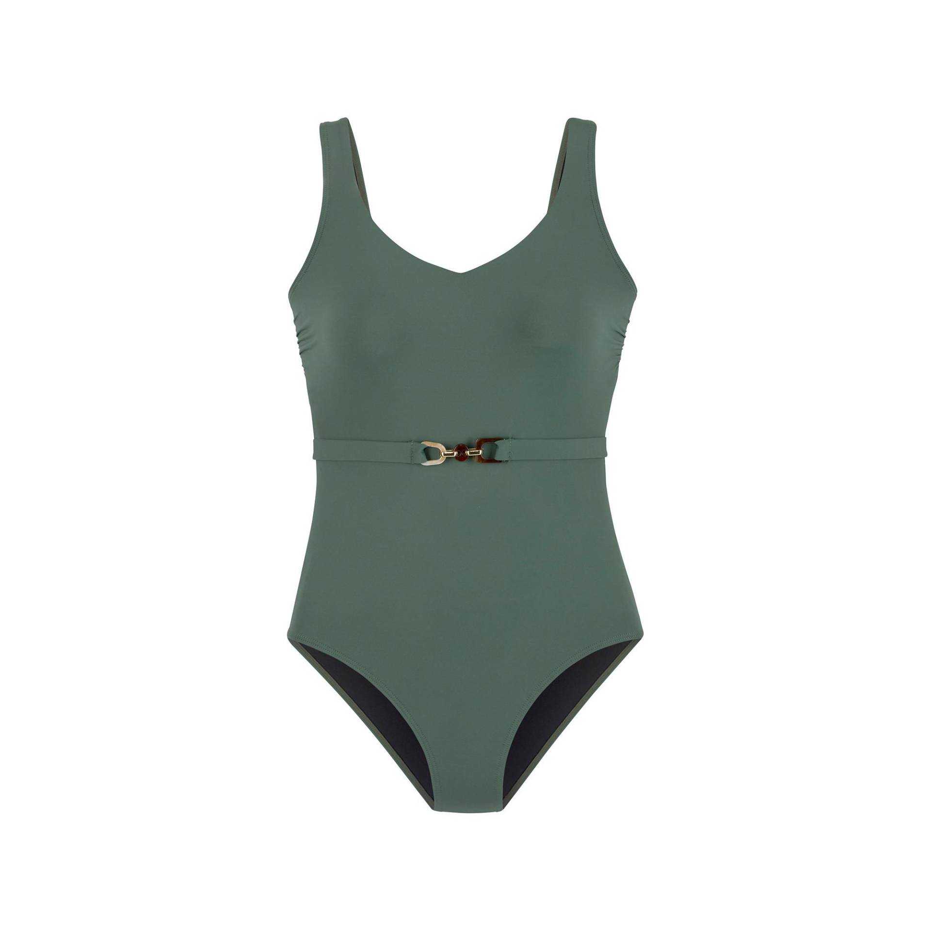 Badeanzug Damen Olivegrün D/40 von LASCANA