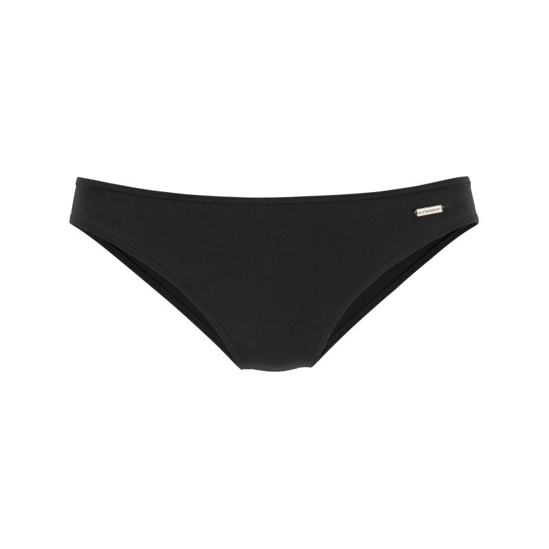 Bikini Unterteil, Panty Damen Schwarz matt 42 von LASCANA