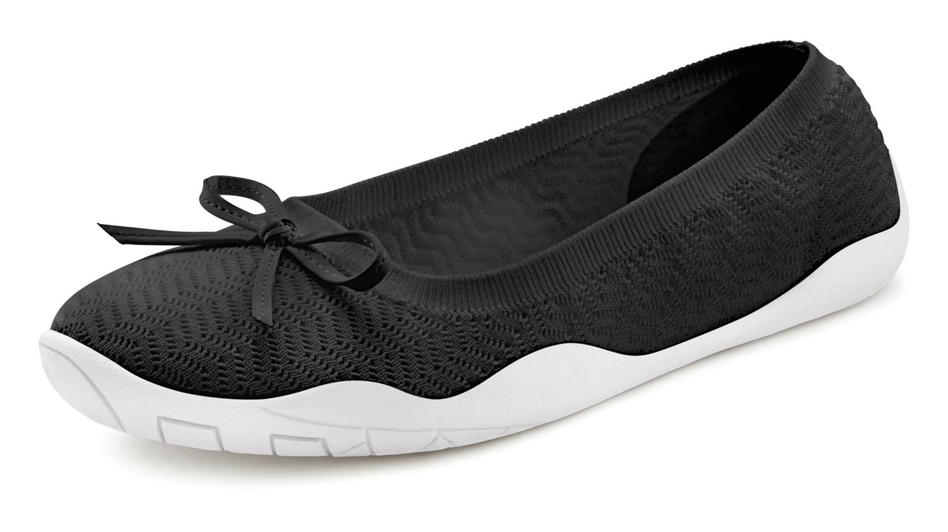 LASCANA Sneaker Ballerinas »Slip-On-Sneaker«, mit flacher & flexibler Sohle, superleicht, Slipper, Halbschuh VEGAN von LASCANA