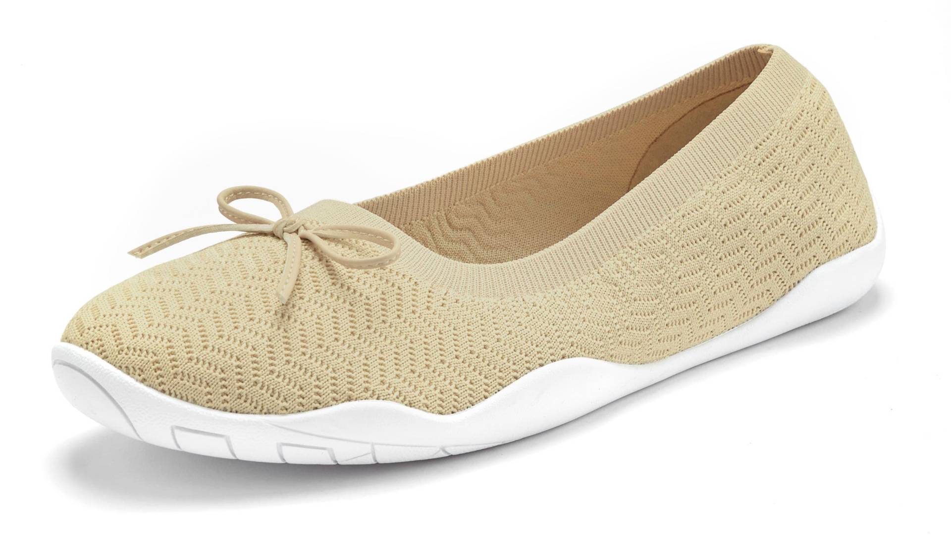 LASCANA Sneaker Ballerinas »Slip-On-Sneaker«, mit flacher & flexibler Sohle, superleicht, Slipper, Halbschuh VEGAN von LASCANA