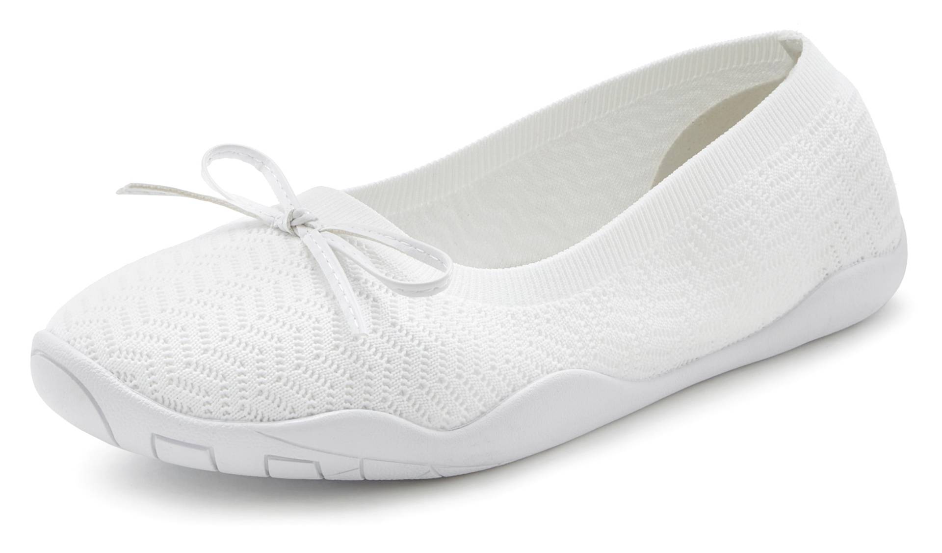 LASCANA Sneaker Ballerinas »Slip-On-Sneaker«, mit flacher & flexibler Sohle, superleicht, Slipper, Halbschuh VEGAN von LASCANA