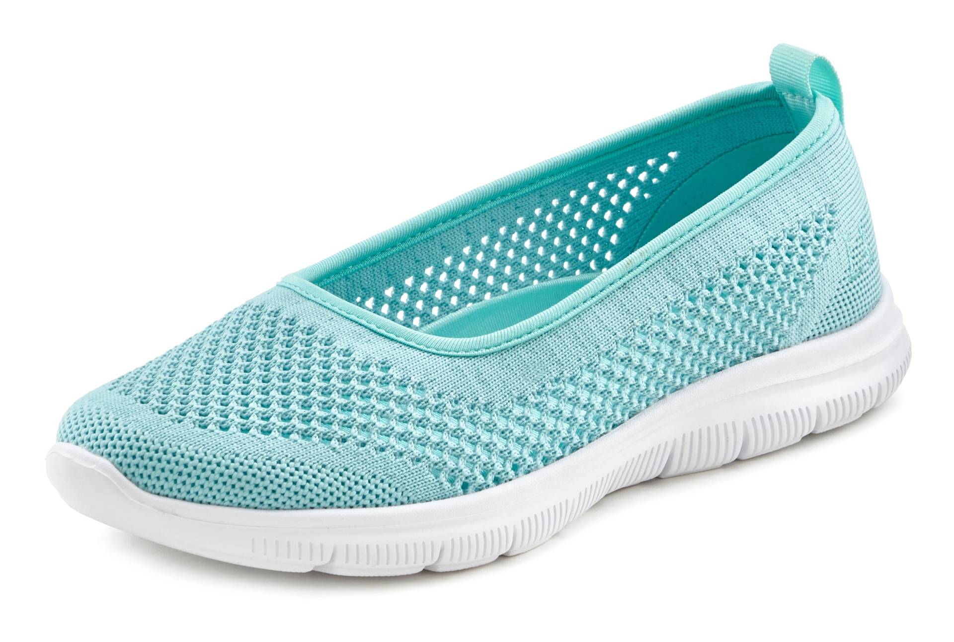 LASCANA Sneaker Ballerinas »ultraleichter Slipper, Slip-On-Sneaker«, Freizeitschuh aus Mesh, weicher Innensohle VEGAN von LASCANA