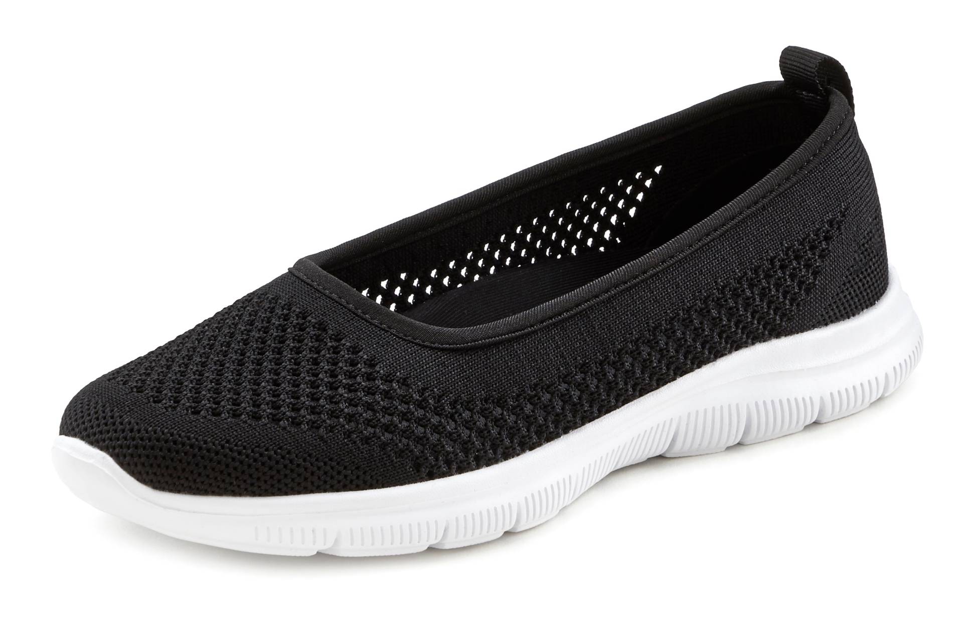 LASCANA Sneaker Ballerinas »ultraleichter Slipper,«, Freizeitschuh aus Mesh, weicher Innensohle VEGAN von LASCANA