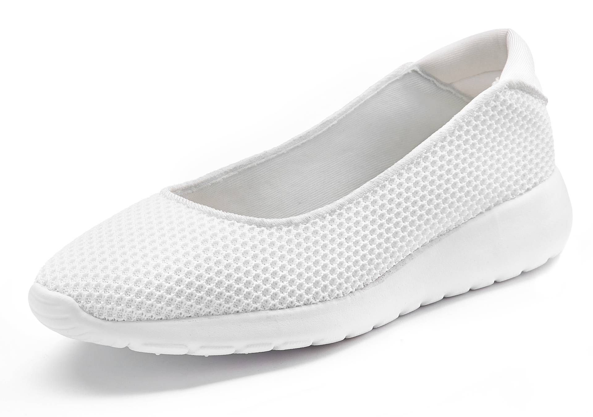 LASCANA Ballerina »Sneaker Ballerinas,«, Freizeitschuh, Slipper, Halbschuh, Sneaker Slip-In, leichte Mesh-Optik von LASCANA