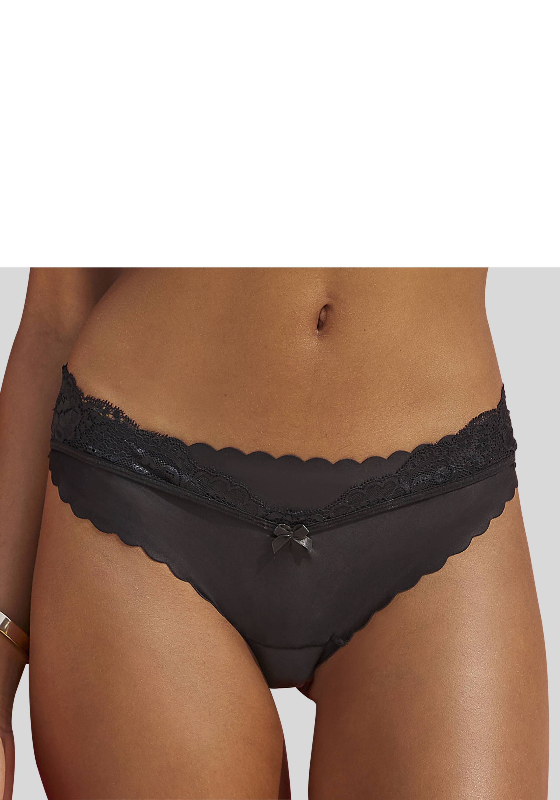 LASCANA Bikinislip, mit extra flachen Kanten und feiner Spitze von LASCANA