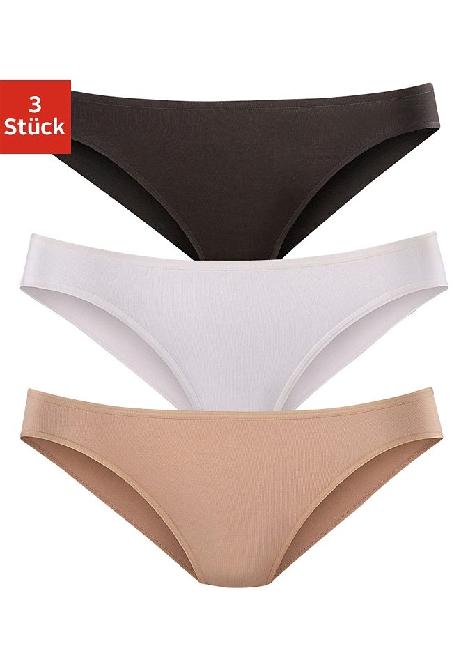 LASCANA Bikinislip »aus hochwertiger Modal-Qualität«, (3er-Pack) von LASCANA