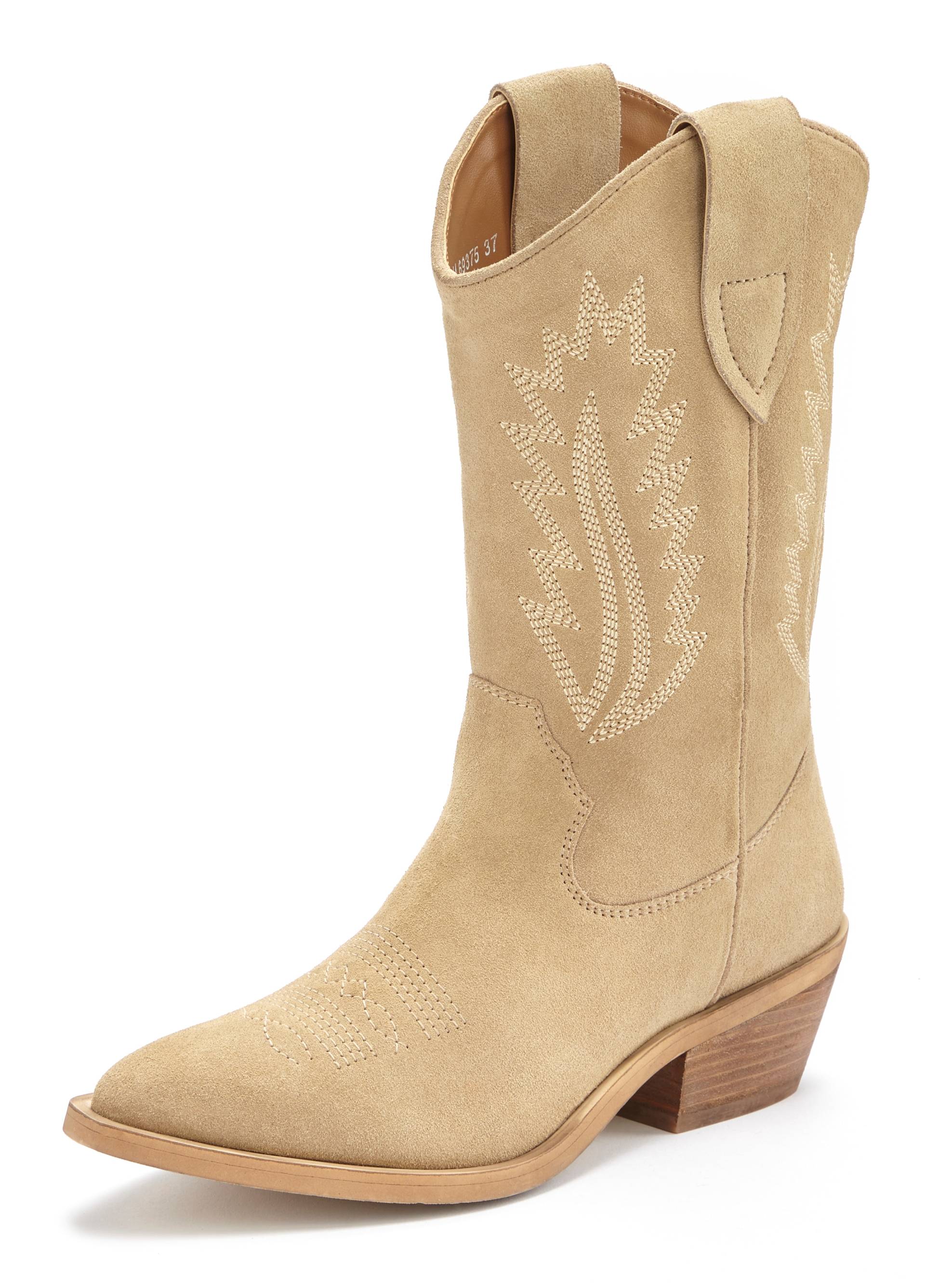 LASCANA Cowboy Boots, aus hochwertigem Leder von LASCANA