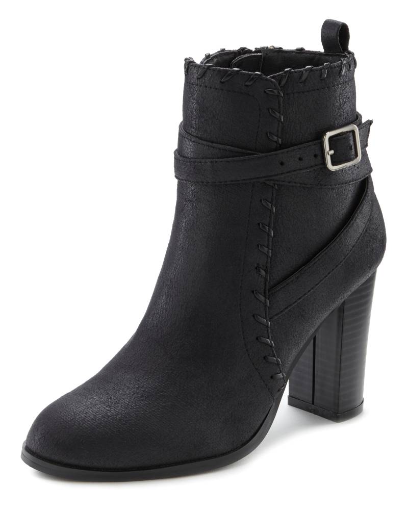 LASCANA High-Heel-Stiefelette, im Vintage-Look mit bequemen Blockabsatz, Ankle Boot, Stiefel von LASCANA