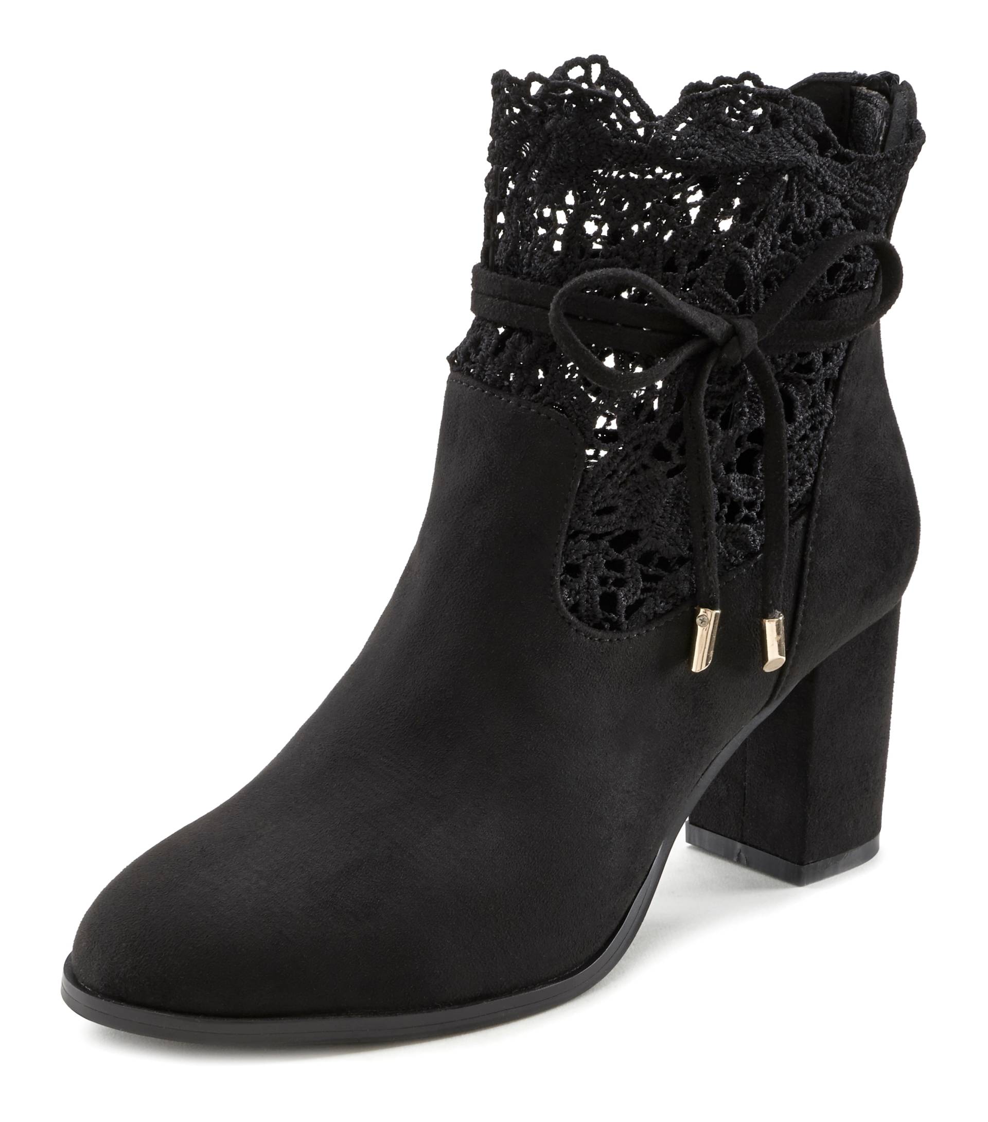 LASCANA High-Heel-Stiefelette, mit modischer Spitze und bequemen Blockabsatz, Ankle Boot, Stiefel von LASCANA