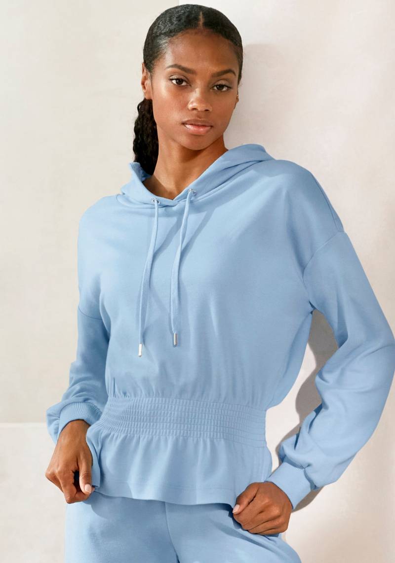 LASCANA Hoodie, mit elastischer Raffung in der Taille, Loungewear von LASCANA