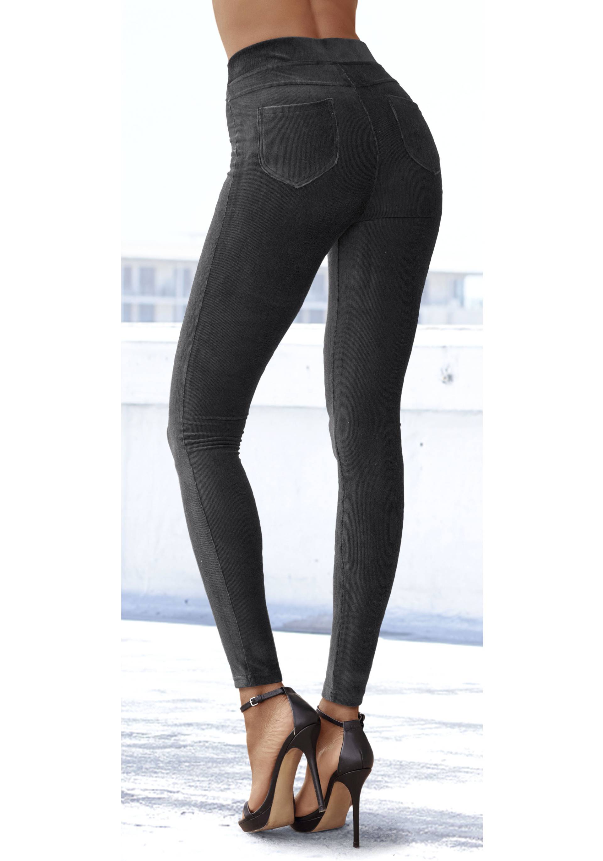 LASCANA Leggings, aus weichem Material in Cord-Optik, Loungewear LASCANA Leggings, aus weichem Material in Cord-Optik, Loungewear von LASCANA