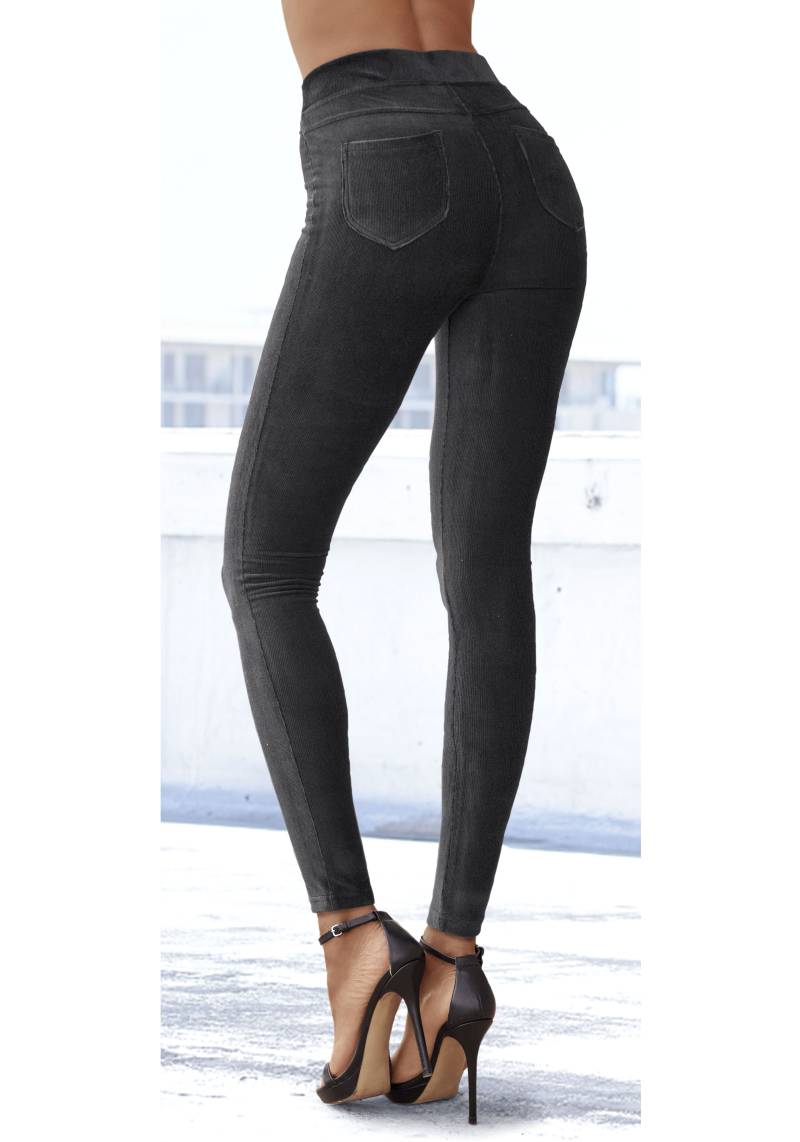 LASCANA Leggings, aus weichem Material in Cord-Optik, Loungewear von LASCANA