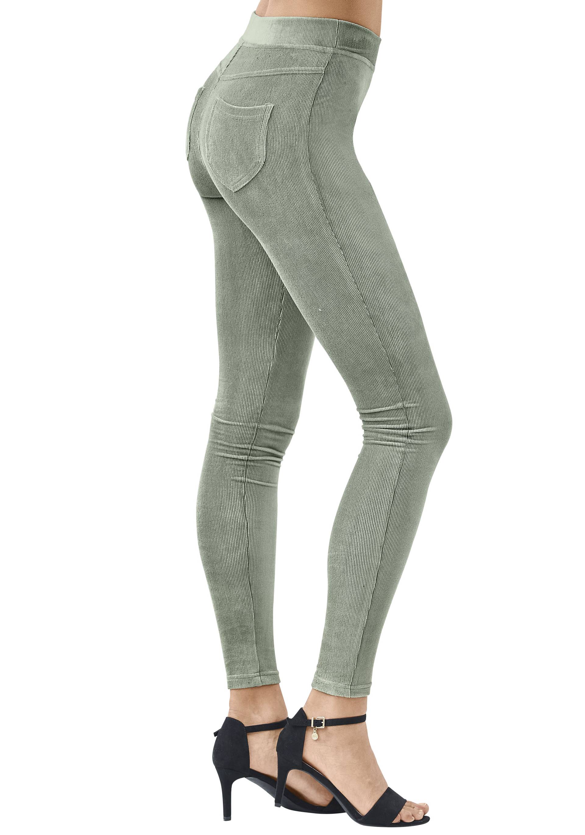 LASCANA Leggings, aus weichem Material in Cord-Optik, Loungewear von LASCANA