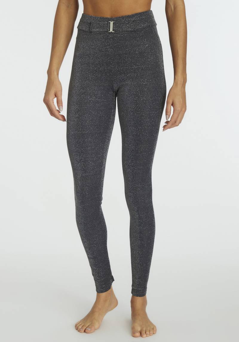 LASCANA Leggings, vorne mit angesetztem Gürtel von LASCANA