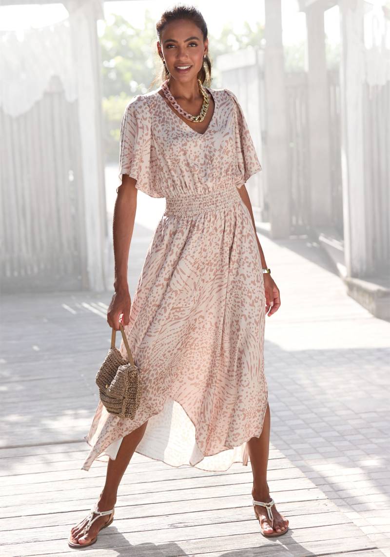 LASCANA Maxikleid, mit Animalprint, luftiges Sommerkleid mit Schlitzen von LASCANA