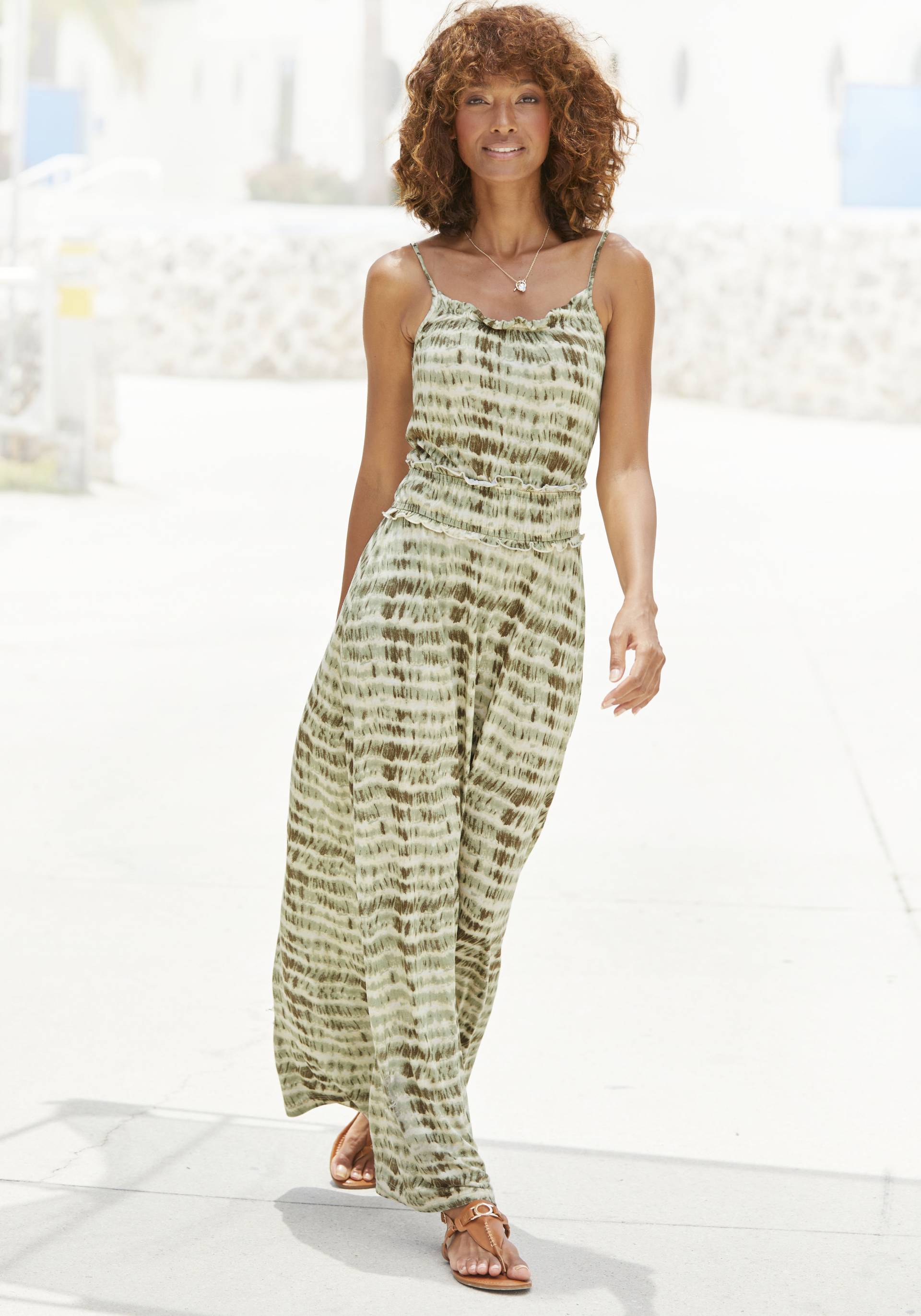 LASCANA Maxikleid, mit Rüschendetails und Gummi in der Taille, Sommerkleid, Strandkleid LASCANA Maxikleid, mit Rüschendetails und Gummi in der Taille, Sommerkleid, Strandkleid von LASCANA