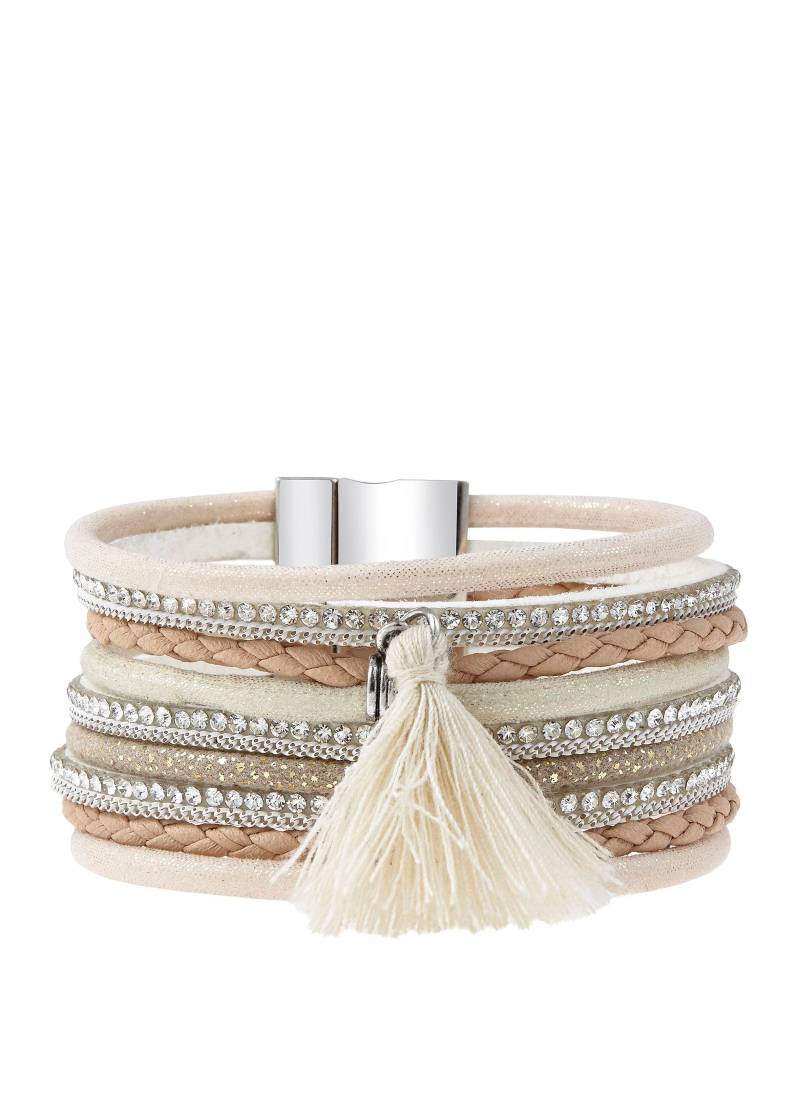 LASCANA Wickelarmband »Layer Armband mit Tassel«, mit Magnetverschluss, Armschmuck von LASCANA