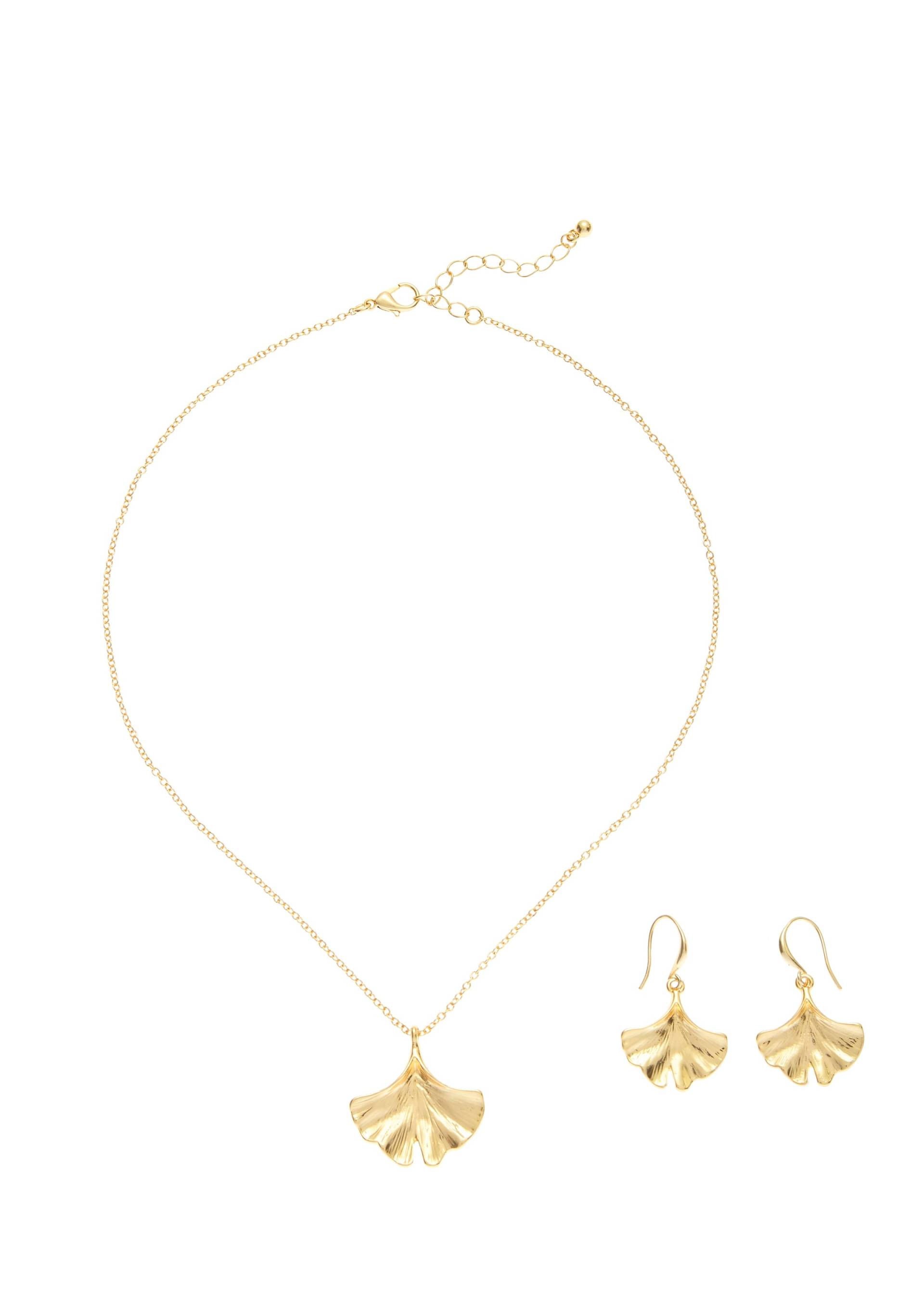 LASCANA Ohrring und Ketten Set, 2-teiliges Set aus Halskette und Ohrringe, Ginkgo Anhänger LASCANA Ohrring und Ketten Set, 2-teiliges Set aus Halskette und Ohrringe, Ginkgo Anhänger von LASCANA