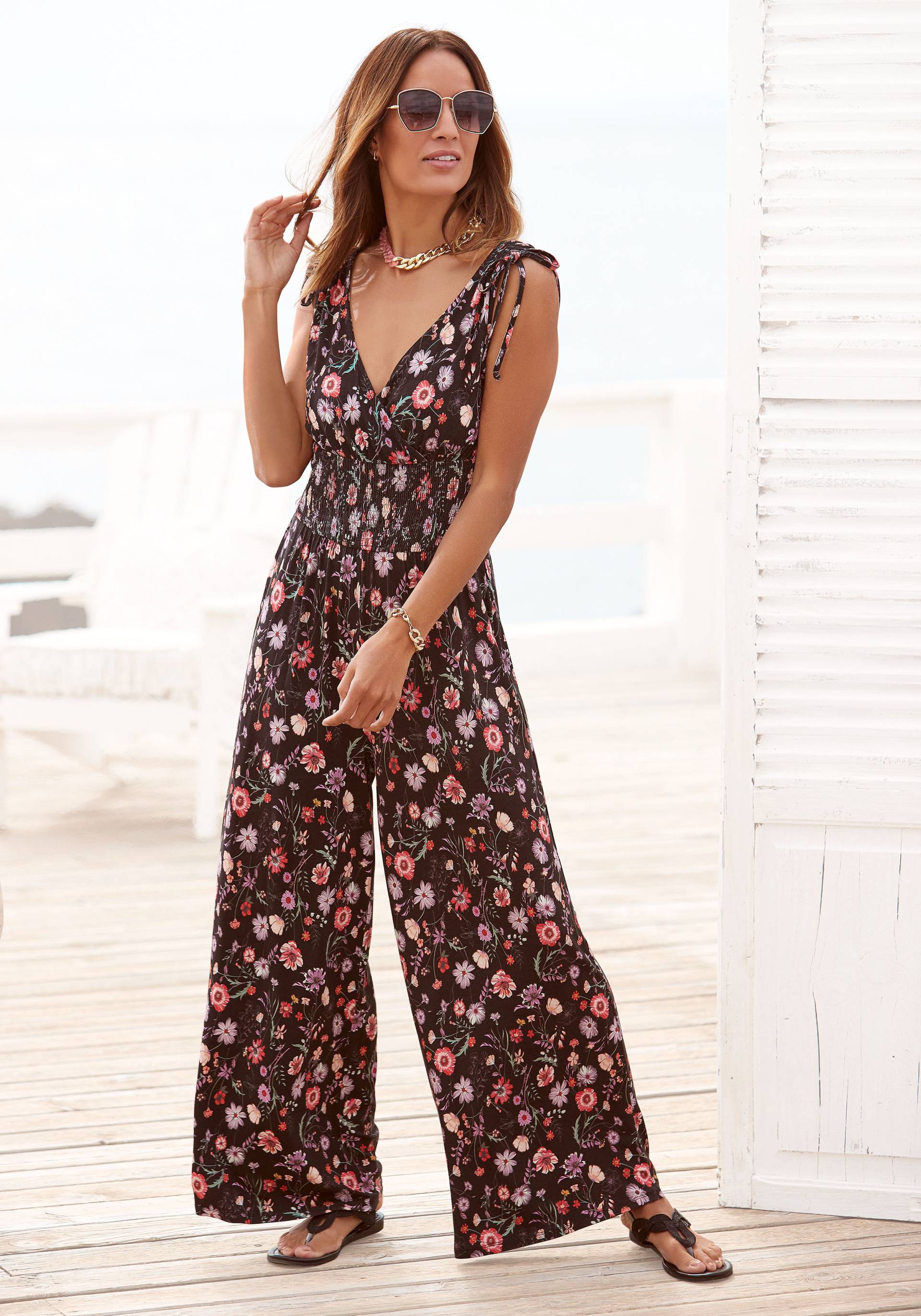 LASCANA Overall, mit Bändern zum Raffen der Träger, Wickeloptik. Damen Jumpsuit von LASCANA