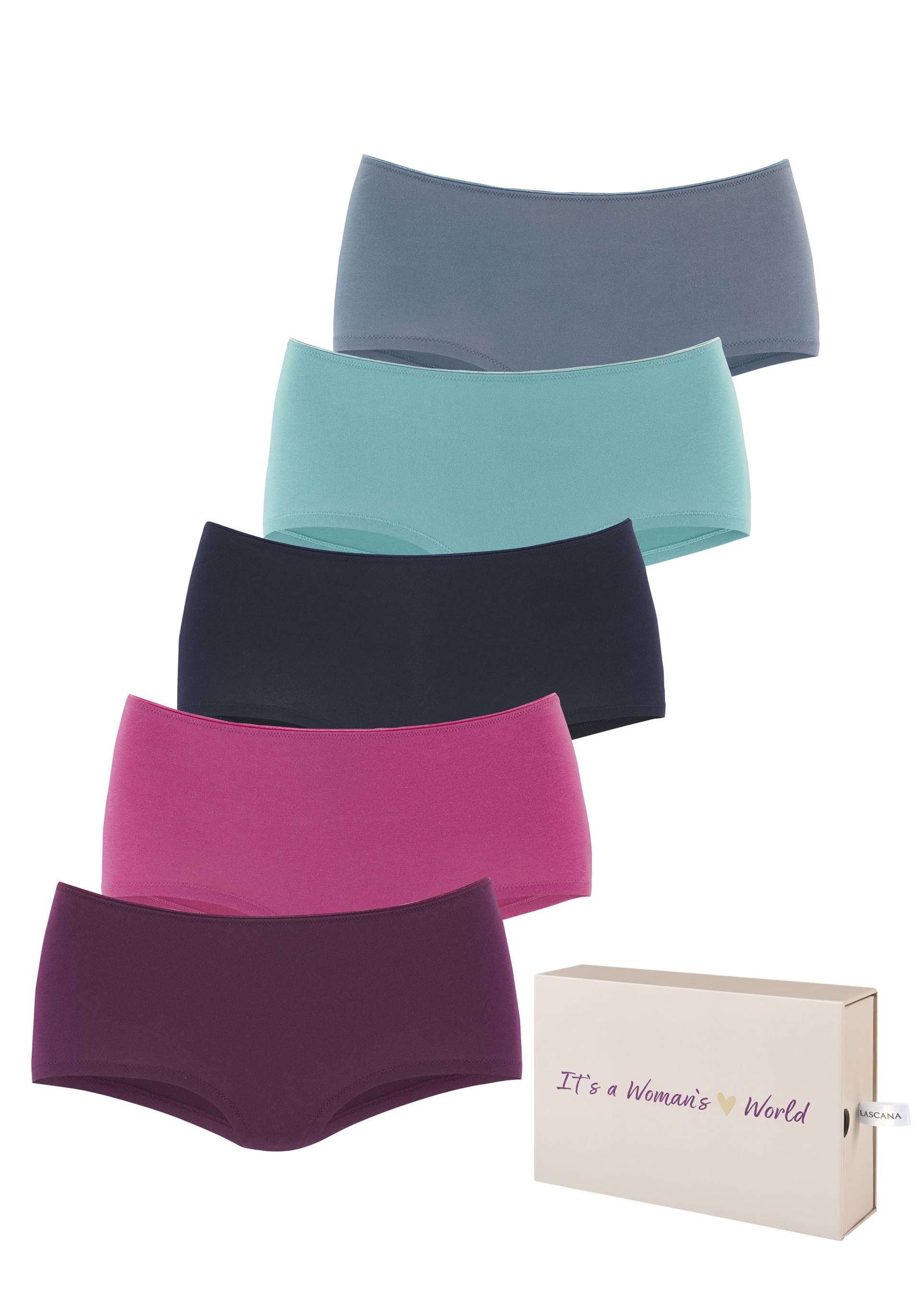 LASCANA Panty, (5er-Pack), aus Baumwolle, mit schöner Aufbewahrungsbox von LASCANA