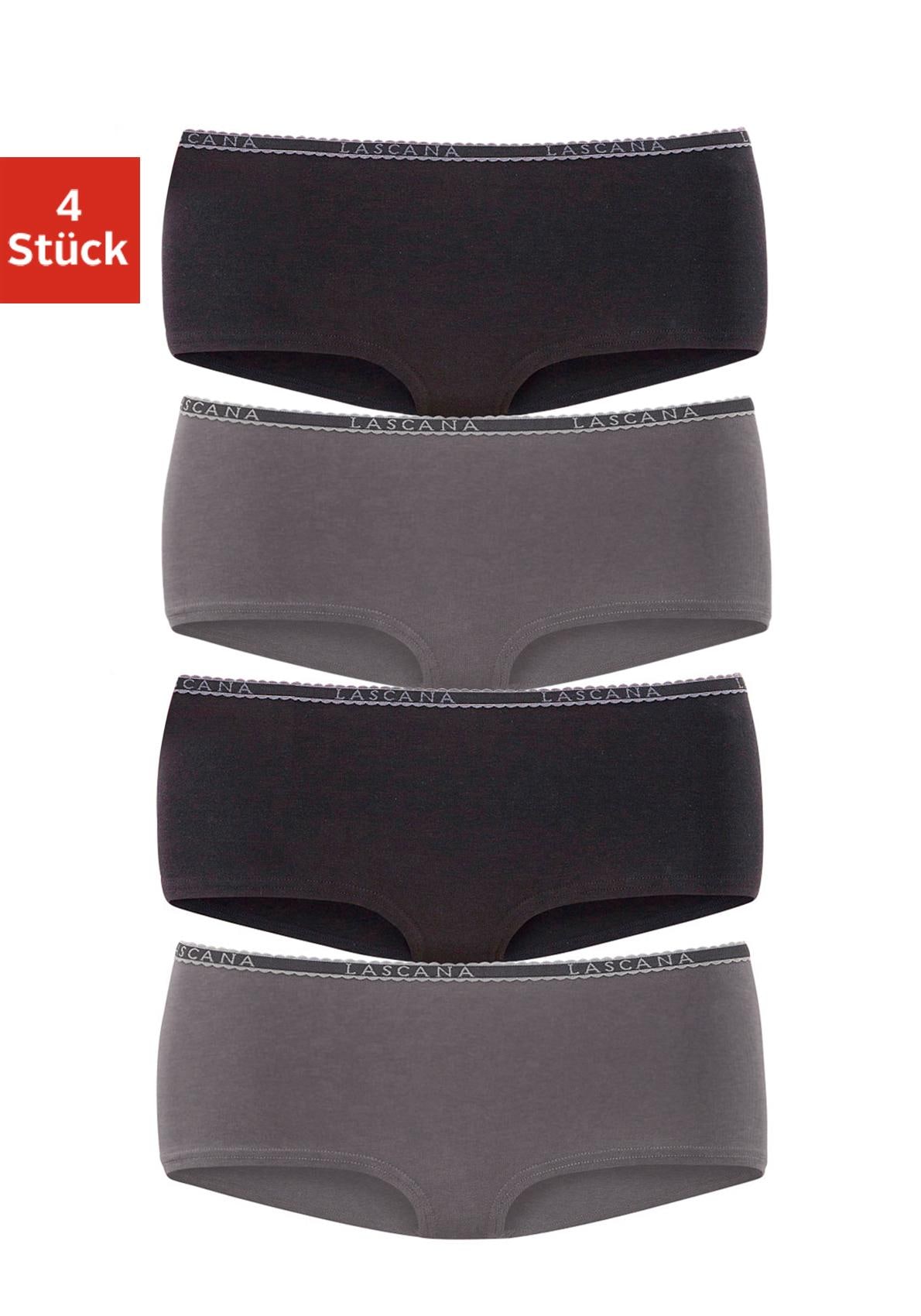 LASCANA Panty, (4er-Pack), aus elastischer Baumwoll-Qualität von LASCANA