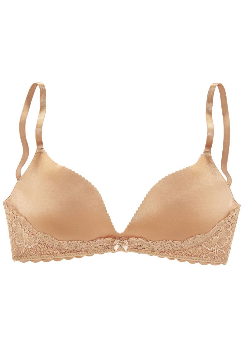 LASCANA Push-up-BH, ohne Bügel, mit extra flachen Kanten und feiner Spitze, Dessous von LASCANA