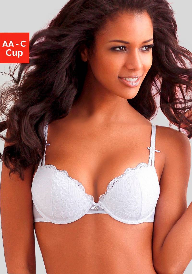 LASCANA Push-up-BH, mit Jacquardspitze und herausnehmbaren Kissen, Dessous von LASCANA