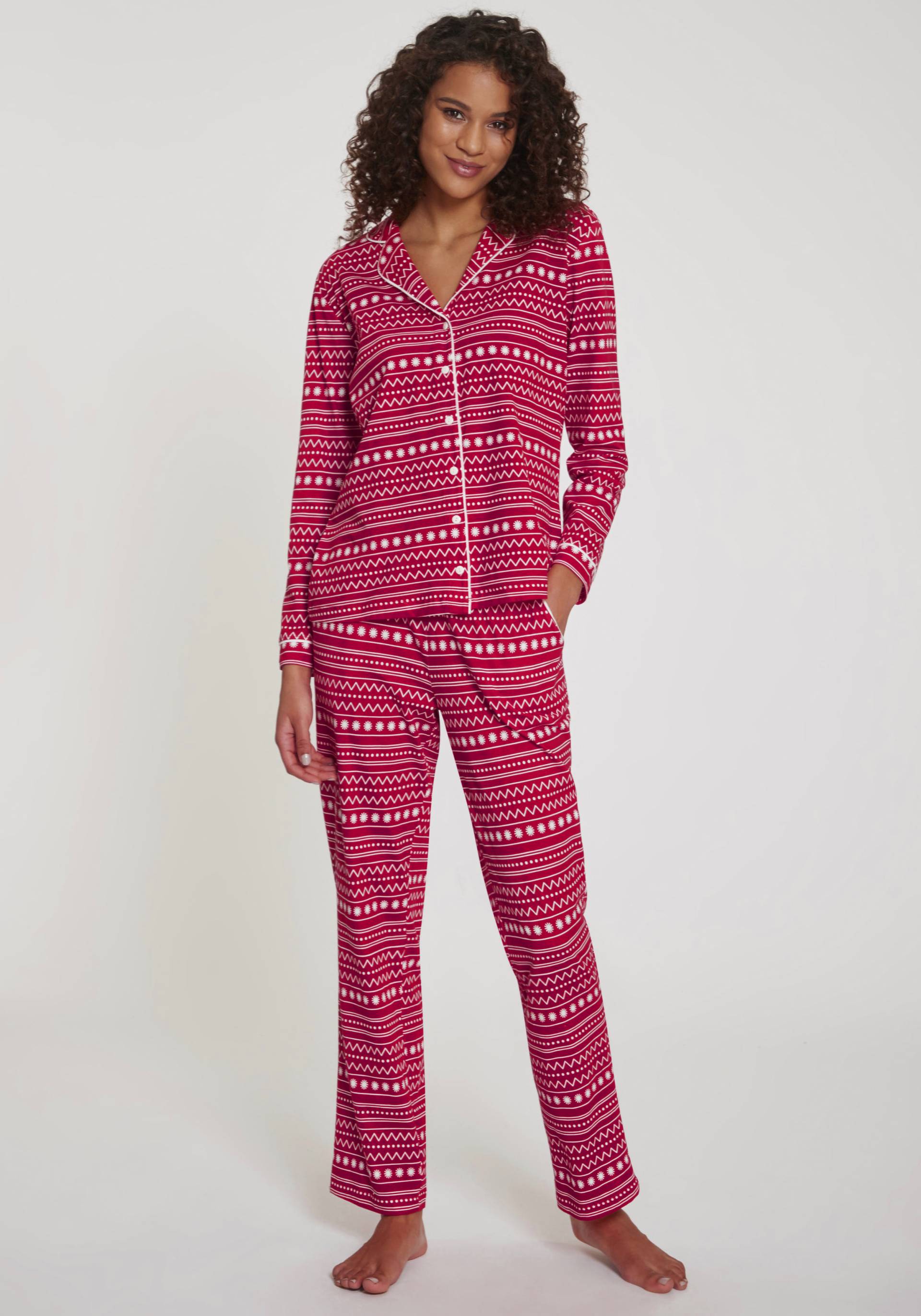 LASCANA Pyjama, (Set, 2 tlg.), mit Alloverprint von LASCANA