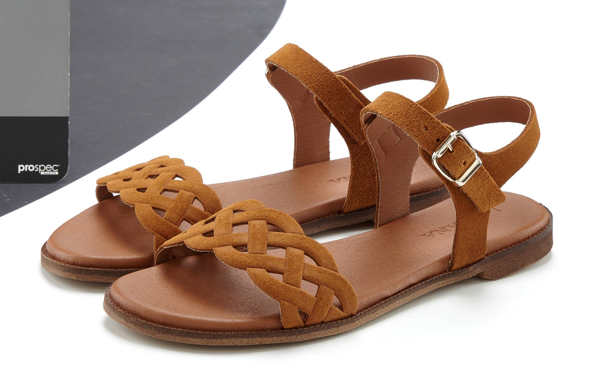 LASCANA Sandale, Sandalette, Sommerschuh aus Leder mit Cut-Outs und weicher Innensohle von LASCANA