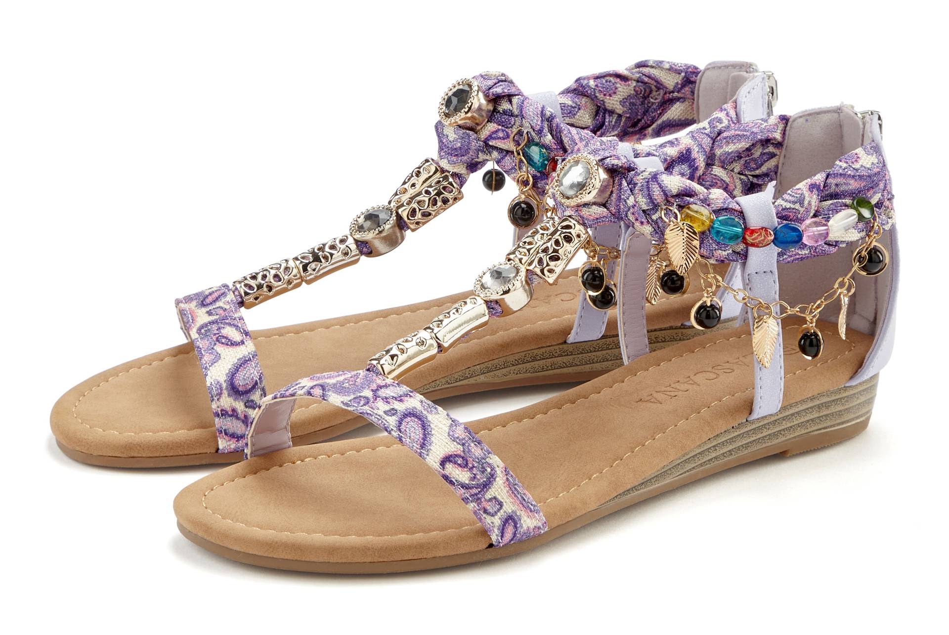 LASCANA Sandale, Sandalette, Sommerschuh mit Schmuckkettchen und Schmucksteinen VEGAN LASCANA Sandale, Sandalette, Sommerschuh mit Schmuckkettchen und Schmucksteinen VEGAN von LASCANA