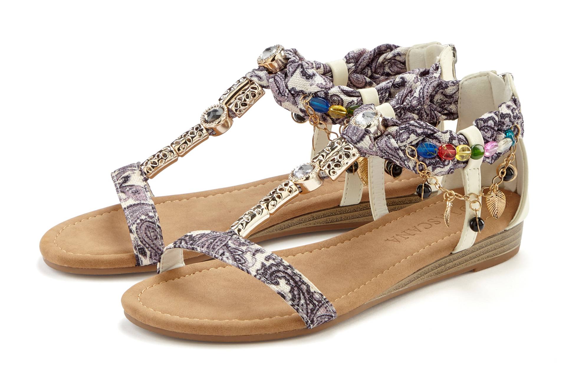 LASCANA Sandale, Sandalette, Sommerschuh mit Schmuckkettchen und Schmucksteinen VEGAN LASCANA Sandale, Sandalette, Sommerschuh mit Schmuckkettchen und Schmucksteinen VEGAN von LASCANA