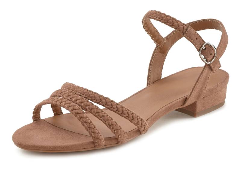 LASCANA Sandale, Sandalette, Sommerschuh mit geflochtenen Riemchen VEGAN von LASCANA