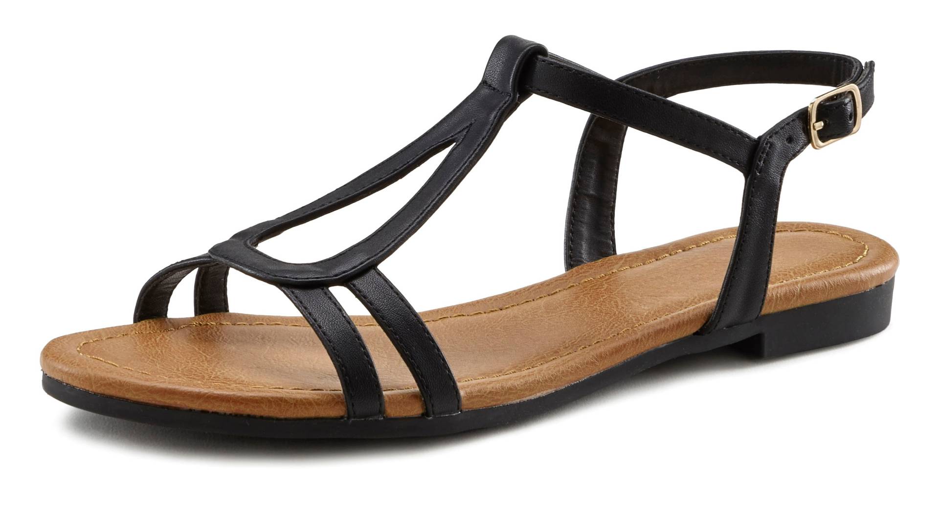 LASCANA Sandale, Sandalette, Sommerschuh mit raffinierten Riemchen VEGAN von LASCANA