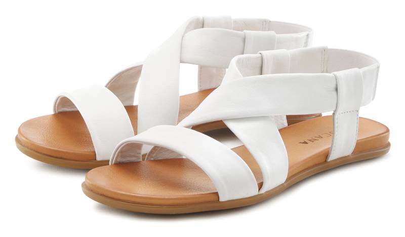 LASCANA Sandale, aus Leder mit raffinierten Riemchen, Sandalette, Sommerschuh von LASCANA