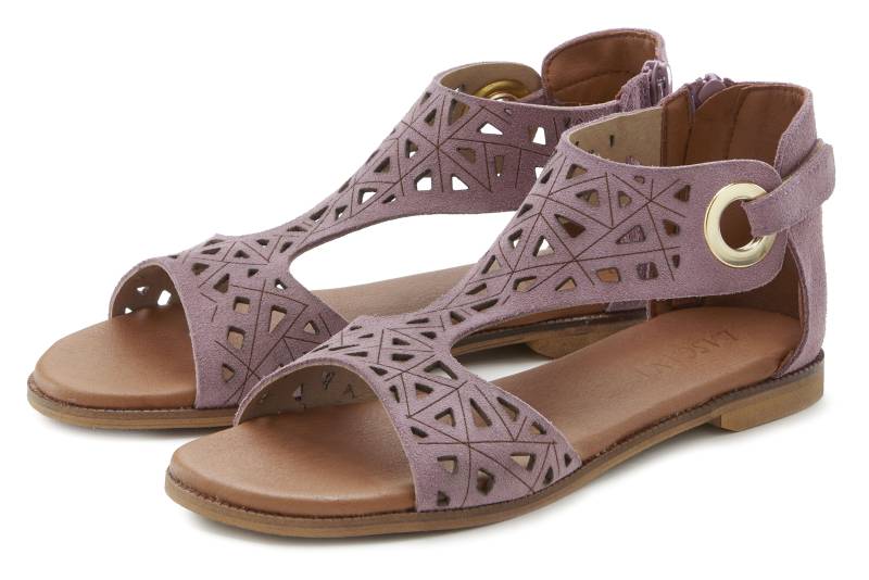 LASCANA Sandale, Sandalette, Sommerschuh aus hochwertigem Leder mit Cut-Outs von LASCANA