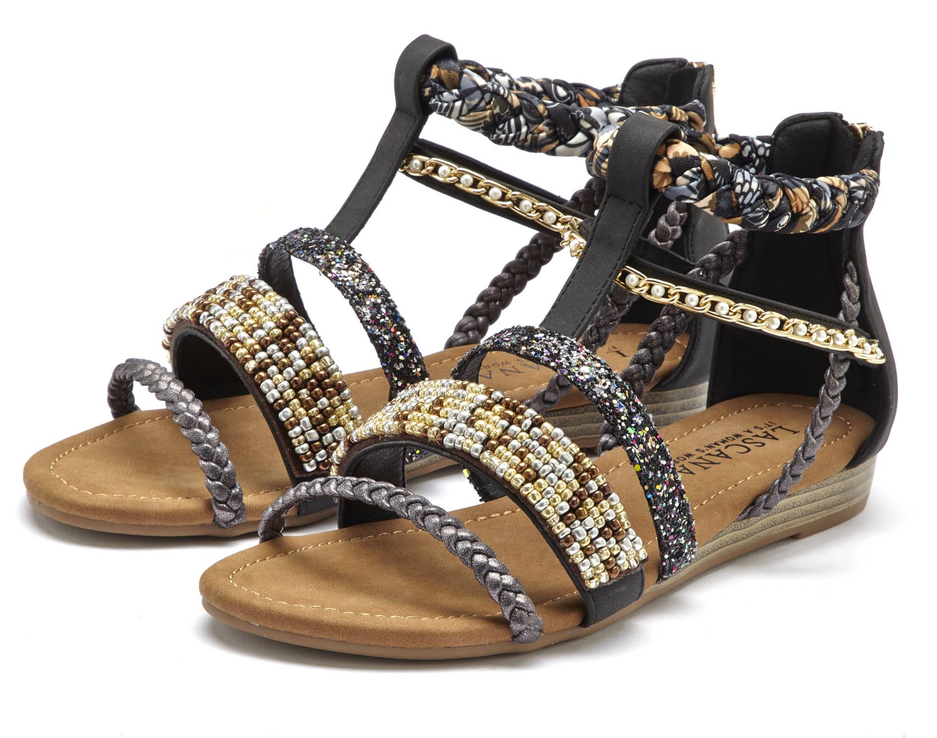 LASCANA Sandale, Sandalette, Sommerschuh im Festival-Look, aufwendige Verzierung VEGAN LASCANA Sandale, Sandalette, Sommerschuh im Festival-Look, aufwendige Verzierung VEGAN von LASCANA