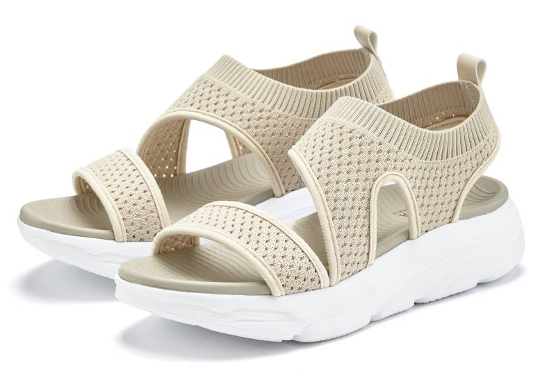 LASCANA Sandale, Sandalette, Sommerschuh aus elastischem Textil besonders leicht VEGAN von LASCANA