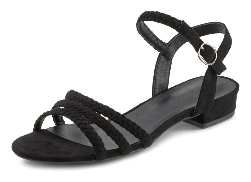 LASCANA Sandale, Sandalette, Sommerschuh mit geflochtenen Riemchen VEGAN von LASCANA