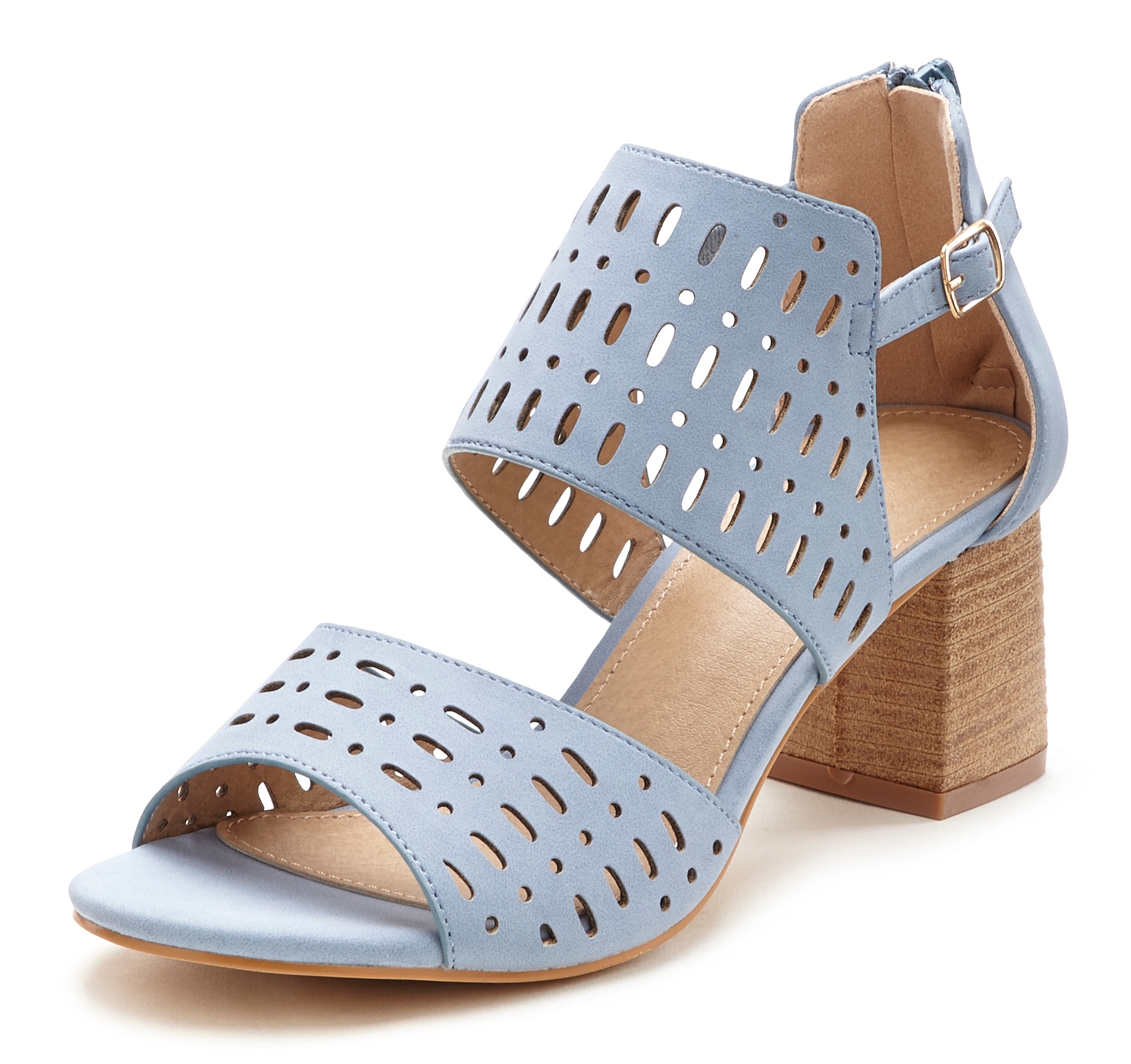 LASCANA Riemchensandalette »Trachten-Schuh«, Sandale, Sommerschuh mit Blockabsatz und Cut-Outs VEGAN von LASCANA