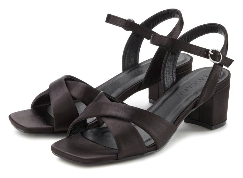 LASCANA Sandalette, Sandale, Sommerschuh mit kleinem Blockabsatz,leichte Karree Form VEGAN von LASCANA