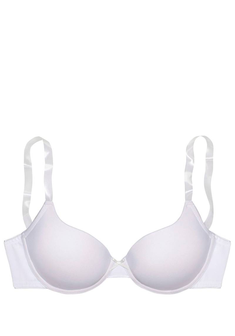 LASCANA Schalen-BH »Ela«, mit transparenten Trägern, perfect basic mit Bügel, Basic Dessous von LASCANA