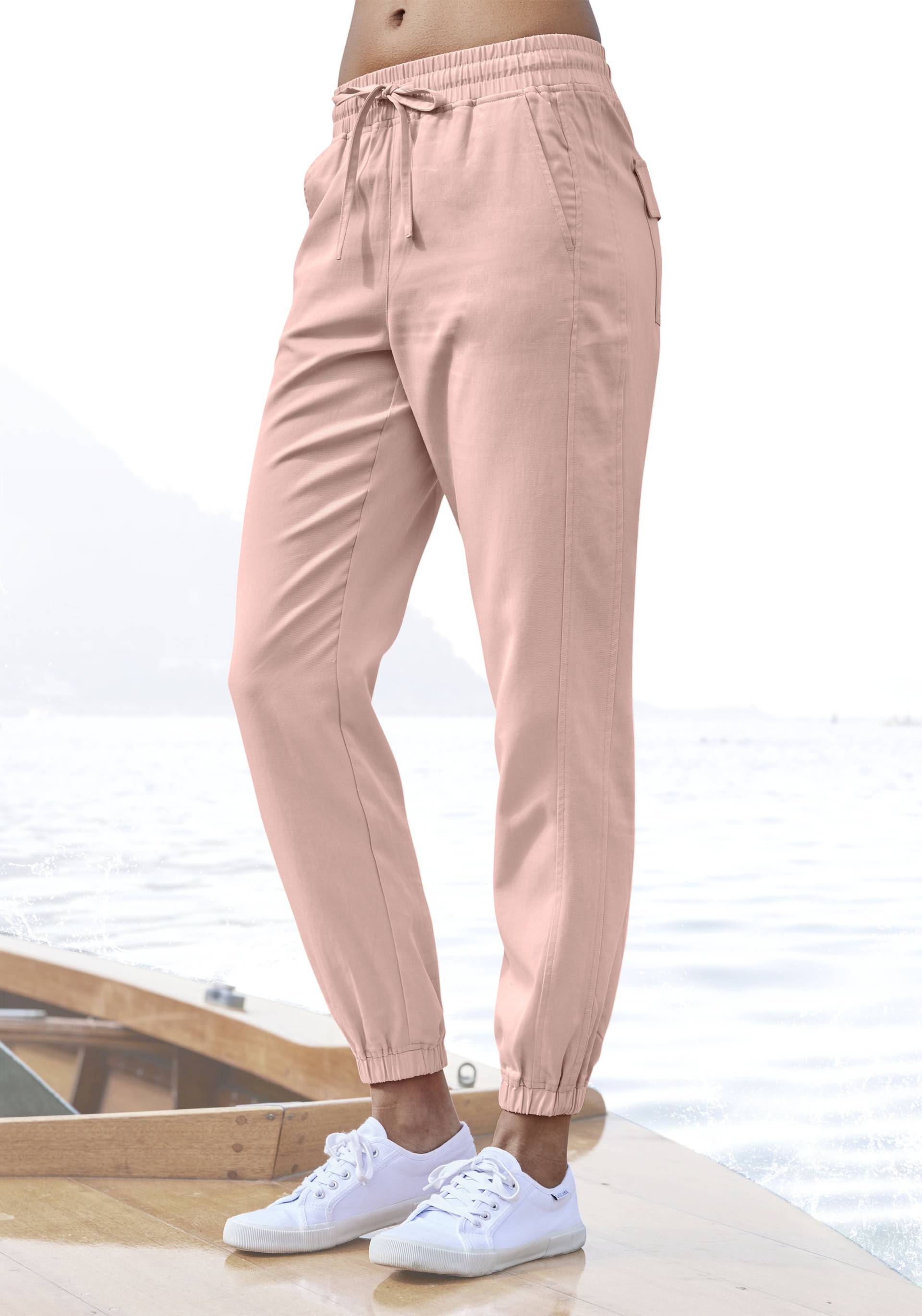 LASCANA Schlupfhose, aus Webware, elastische Stoffhose mit Taschen LASCANA Schlupfhose, aus Webware, elastische Stoffhose mit Taschen von LASCANA